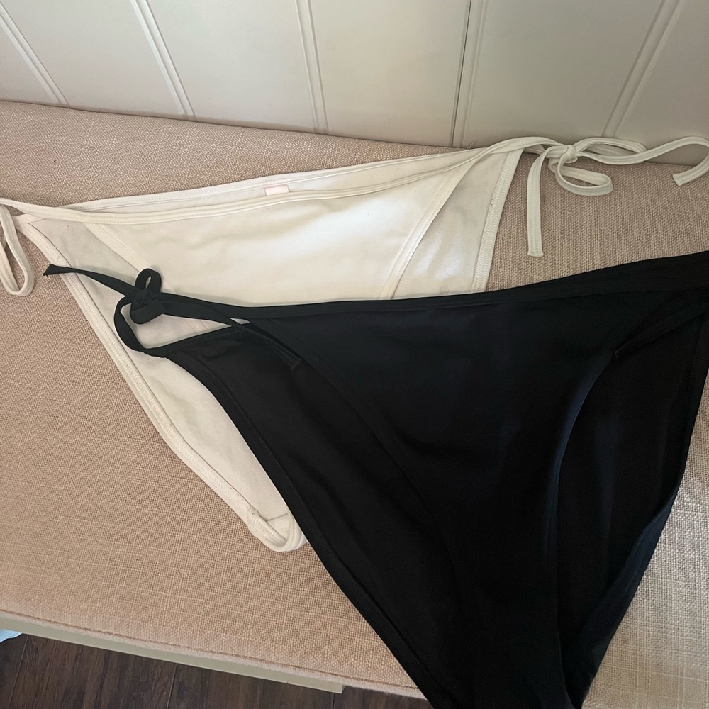 Victoria's Secret Black and White Bikini Bottoms
